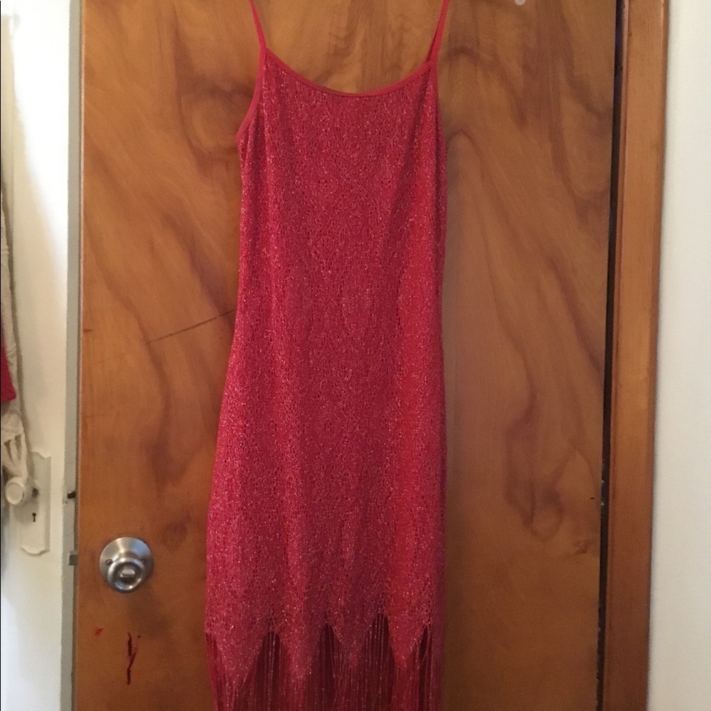 Red size medium vintage 1950s style flapper dress. California concepts brand.